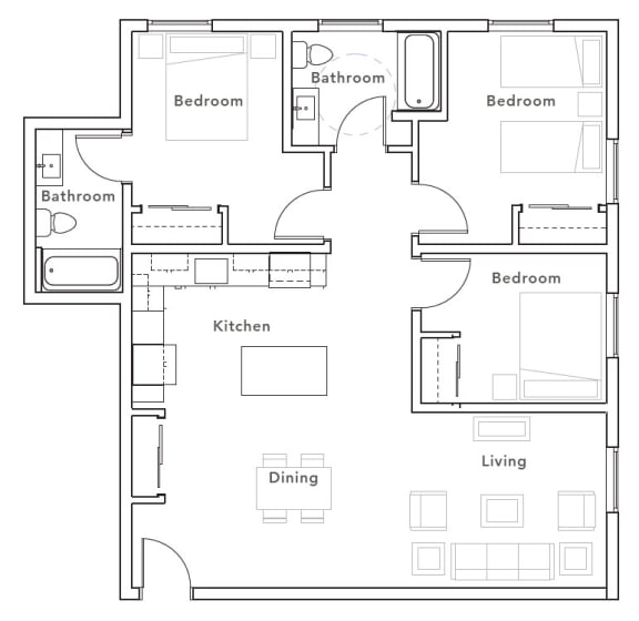 Floor Plans of Viewfinder Apartments in Tigard, OR